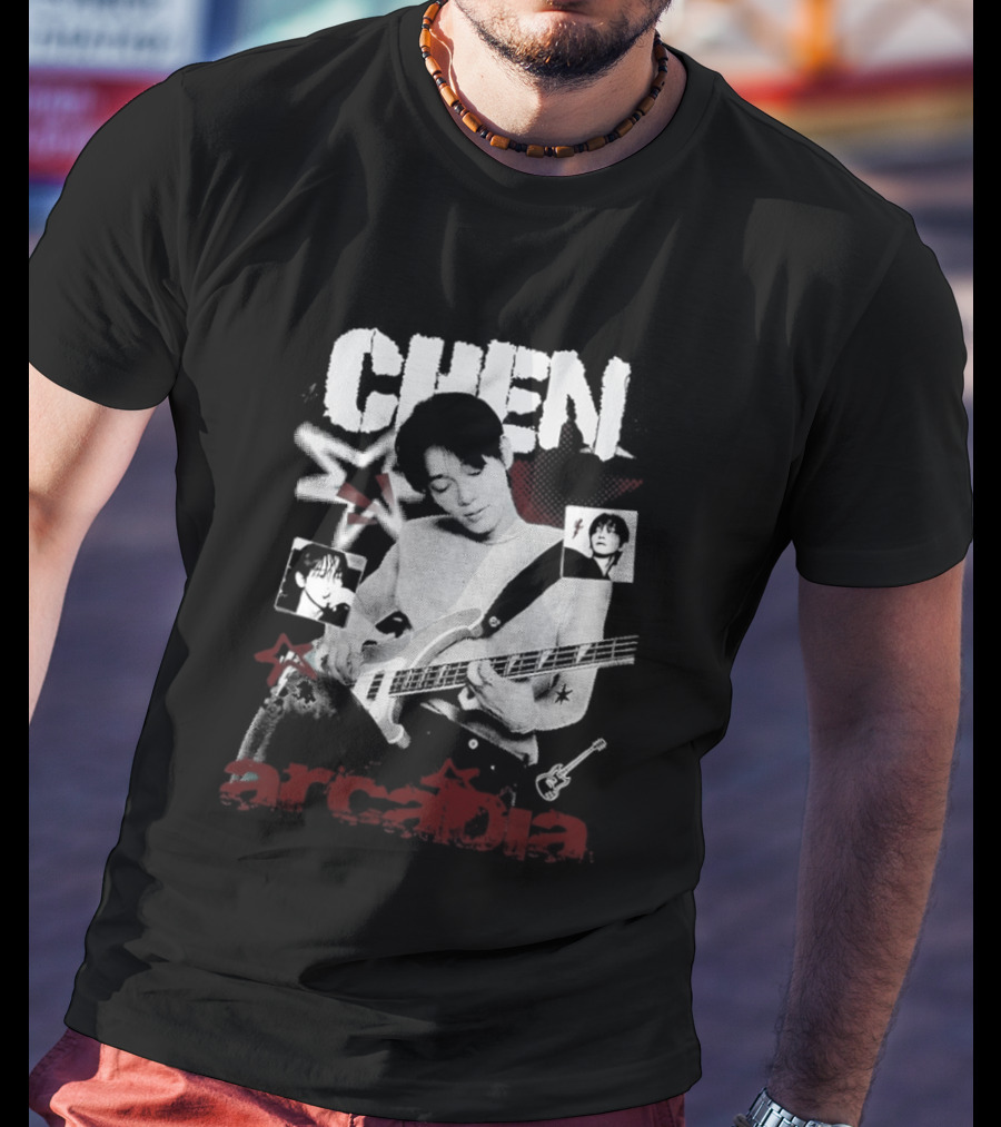 Chen EXO Arcadia Musician Illustration With Stars T-Shirt