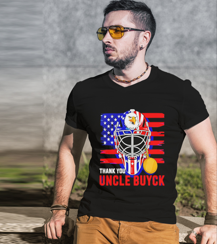 Thank You Uncle Buyck USA Hockey Eagle American Flag Olympic 2026 T-Shirt