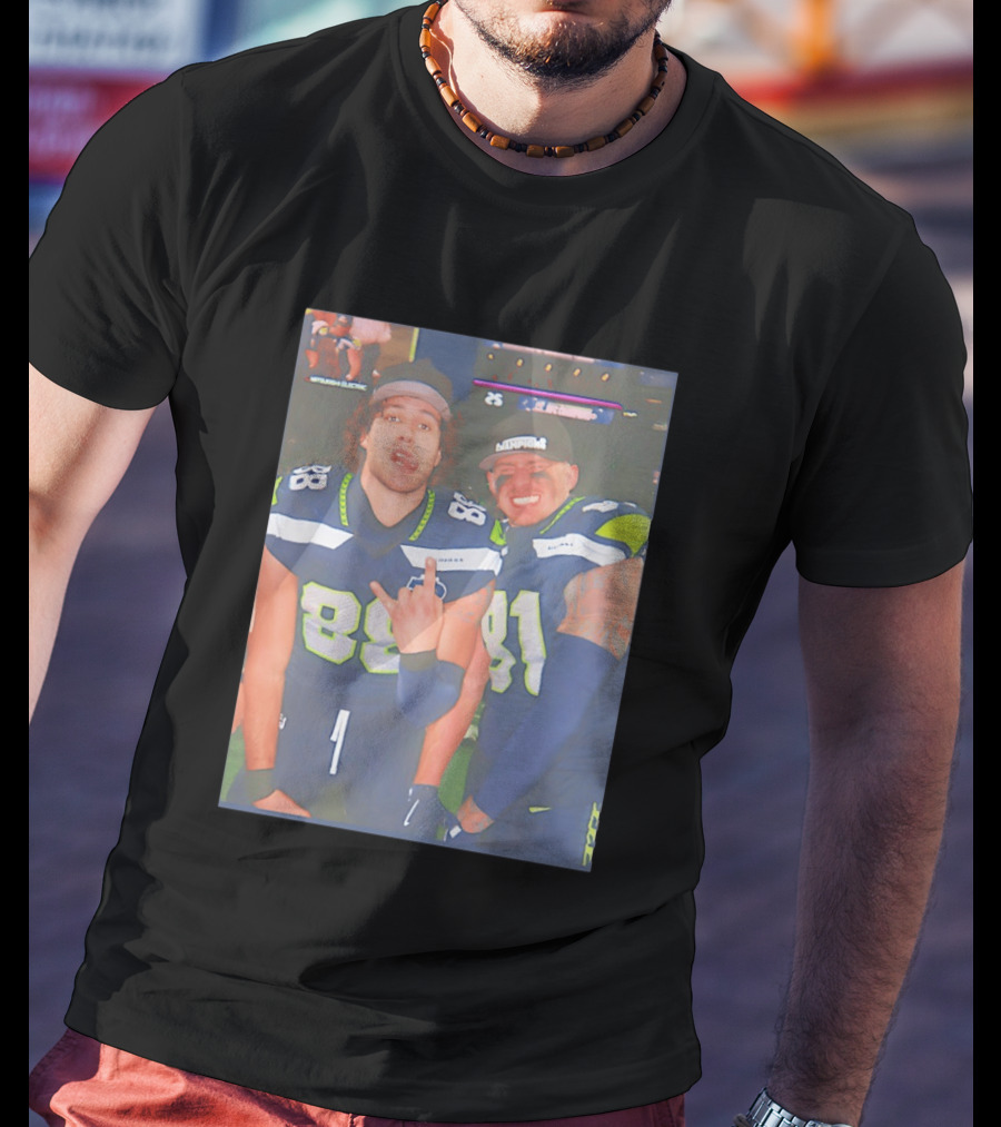 Seattle Seahawks Players Eric Saubert AJ Barner NFL Team Fans Football Enthusiasts T-Shirt