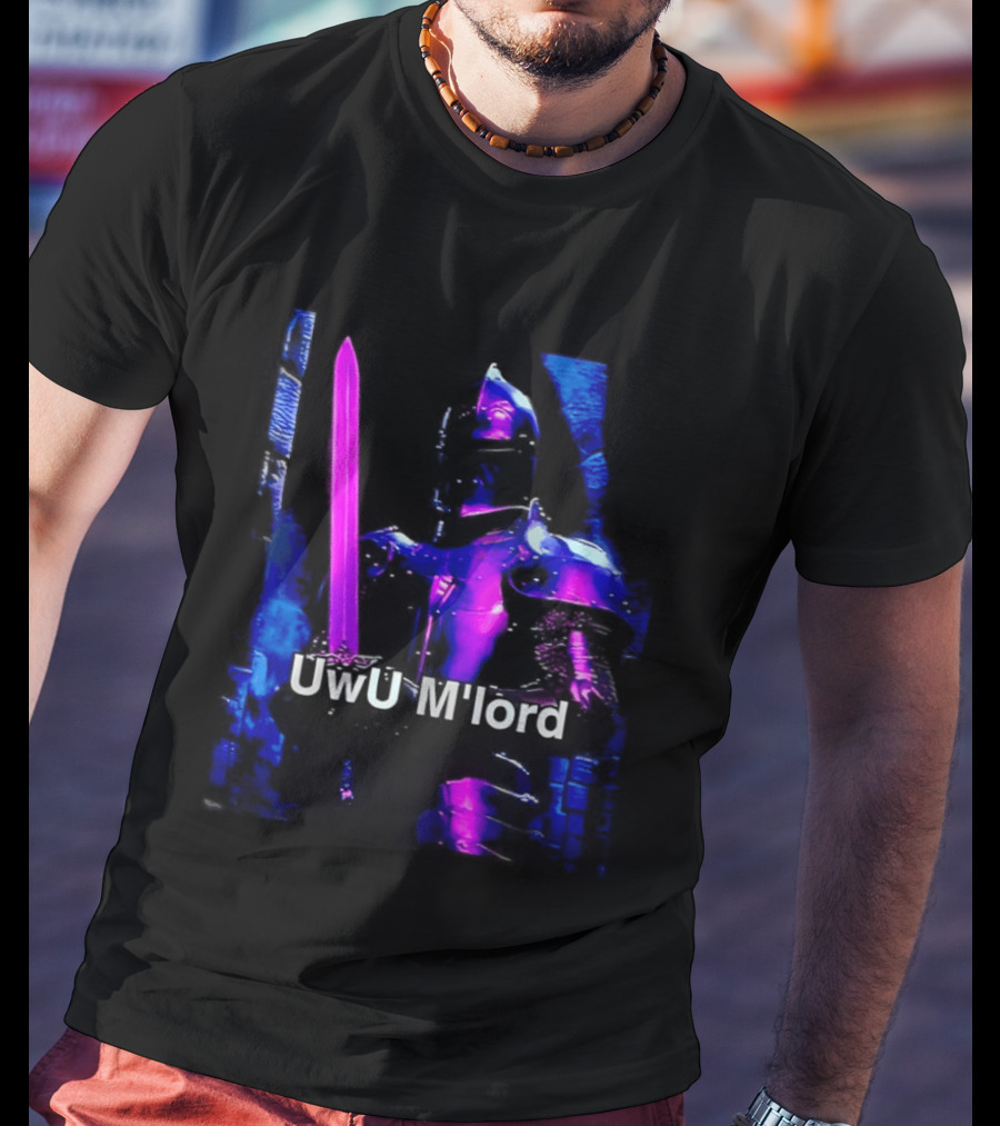 UwU M'lord Knight With Pink Sword And Armor Fantasy T-Shirt