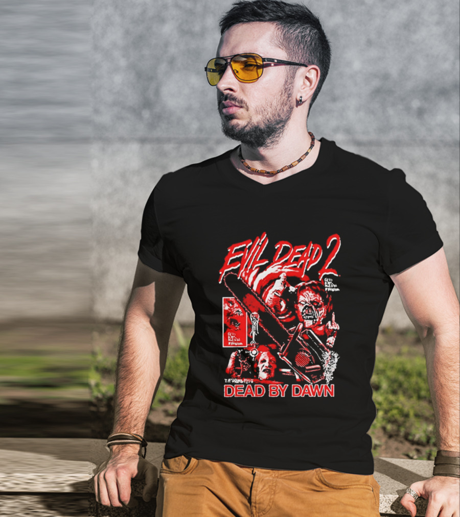 Evil Dead 2 Dead By Dawn Grueling Terror Horror Movie Scene T-Shirt