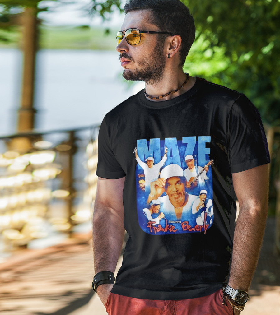 Maze Featuring Frankie Beverly Collage With Performances T-Shirt