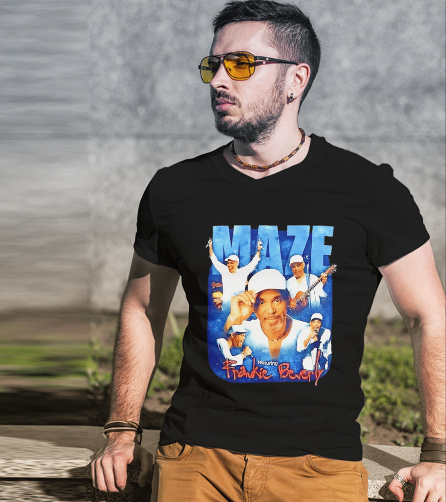 Maze Featuring Frankie Beverly Collage With Performances T-Shirt