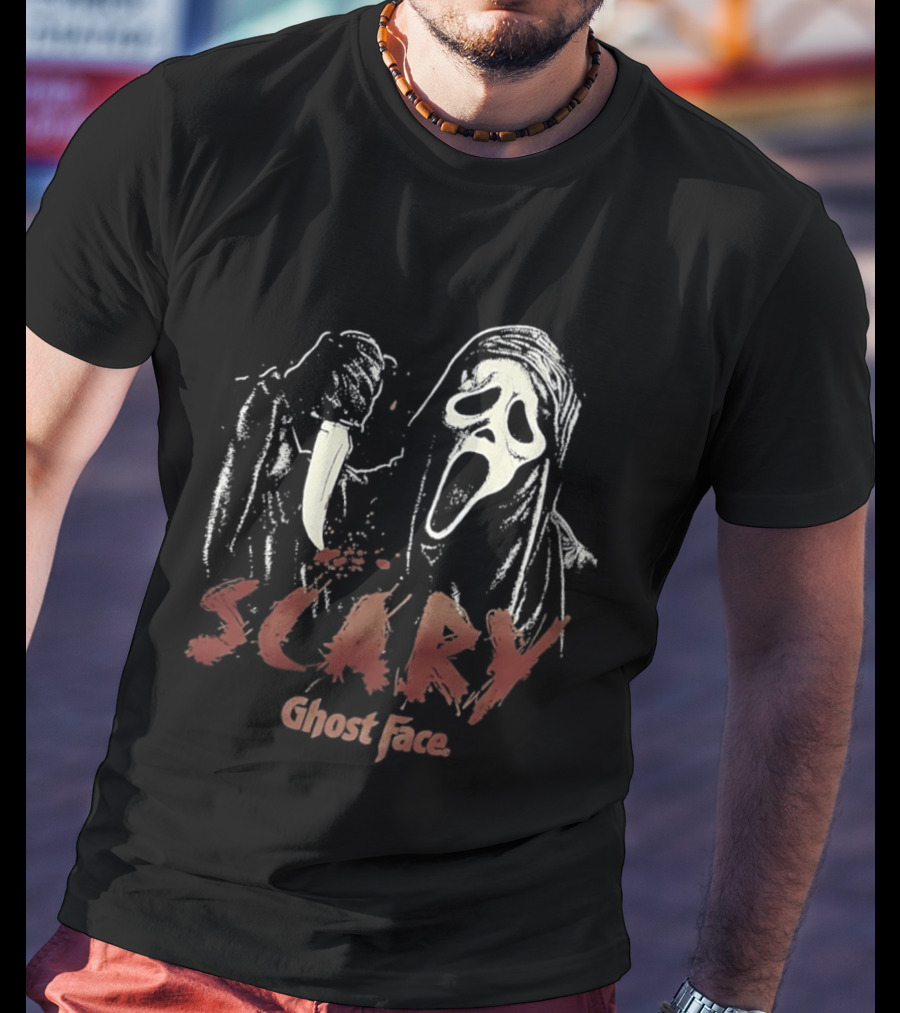 Ghost Face Scary Mask Horror Movie Fan Favorite T-Shirt