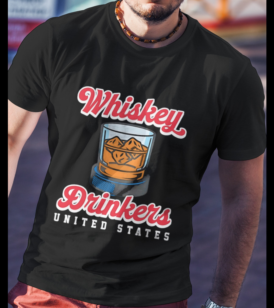 Whiskey Drinkers Ice Hockey United States Proud Fan Gear T-Shirt