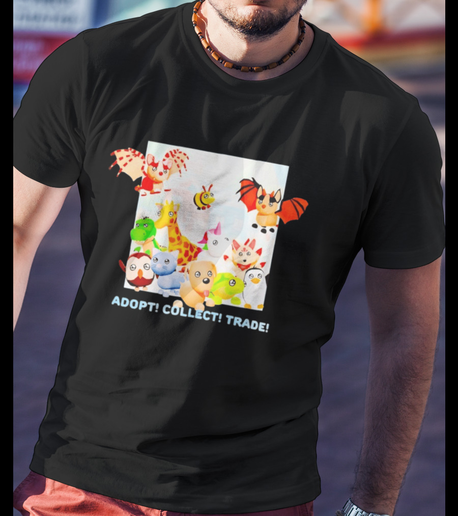 Adopt Me Collectible Pets Game Characters Adopt Collect Trade T-Shirt