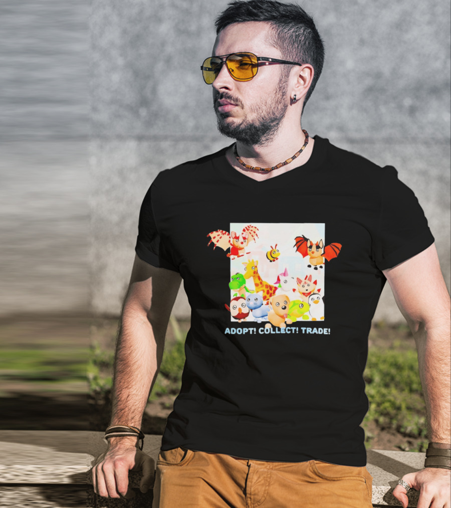 Adopt Me Collectible Pets Game Characters Adopt Collect Trade T-Shirt