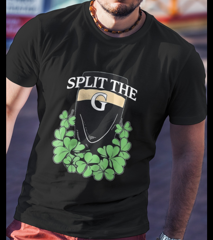 Split The G Shamrock Clover St. Patrick's Day Pint T-Shirt