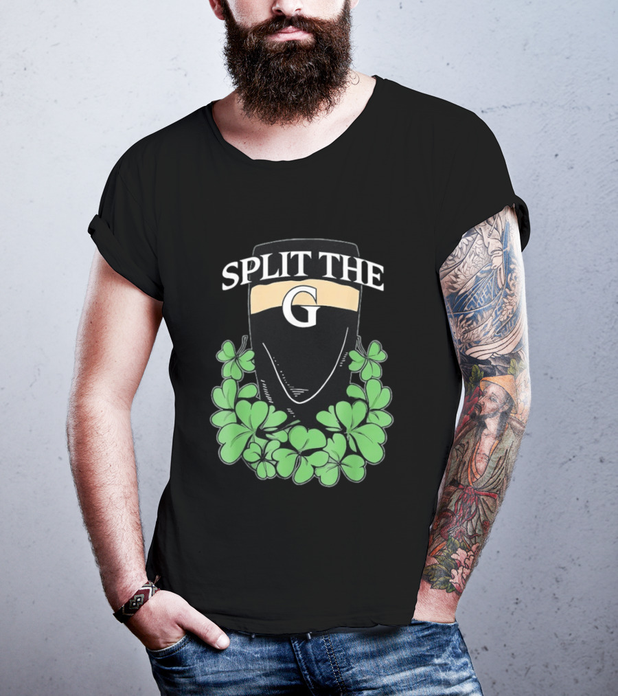 Split The G Shamrock Clover St. Patrick's Day Pint T-Shirt