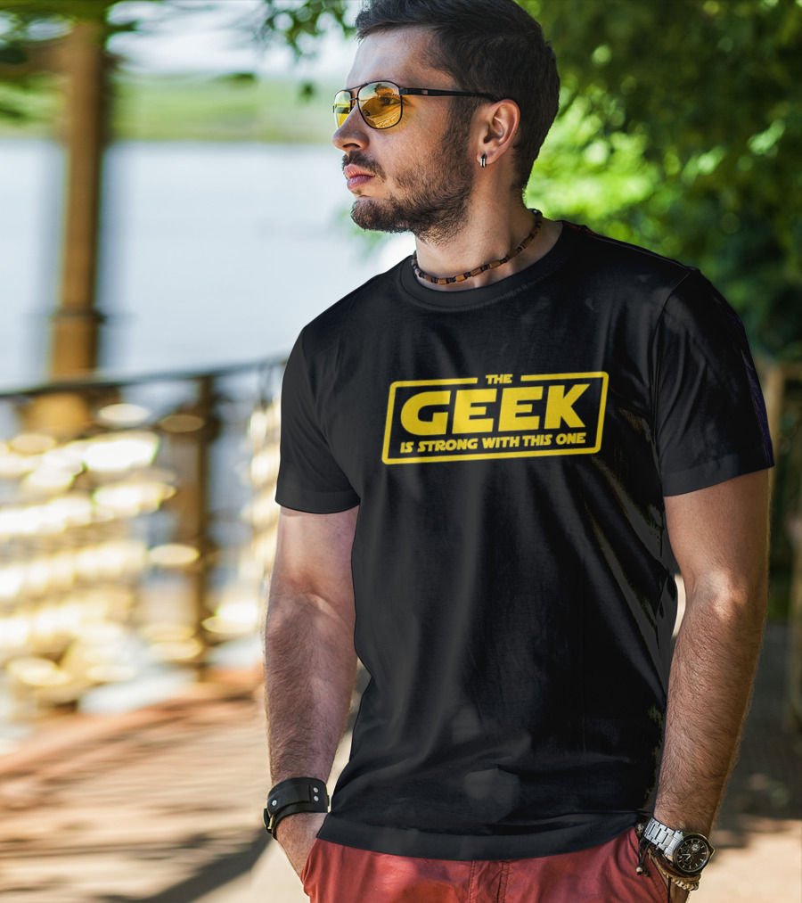 The Geek Is Strong With This One Yellow T-Shirt
