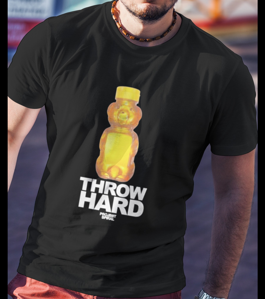 Throw Hard Honey Bear Project Spiral T-Shirt