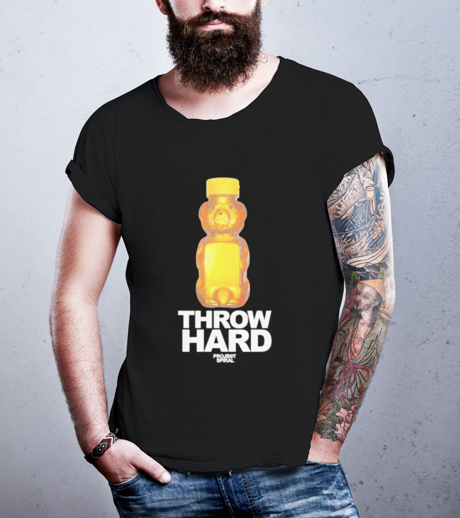 Throw Hard Honey Bear Project Spiral T-Shirt