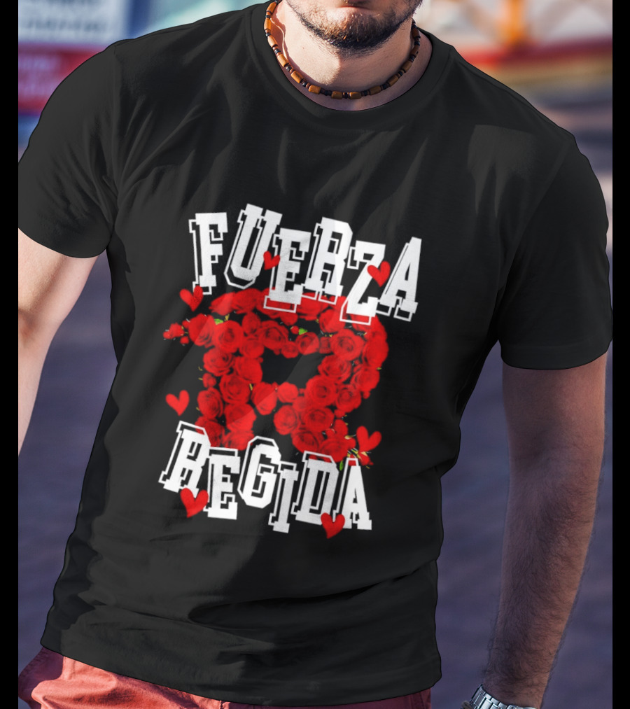 Fuerza Regida Red Rose Hearts T-Shirt