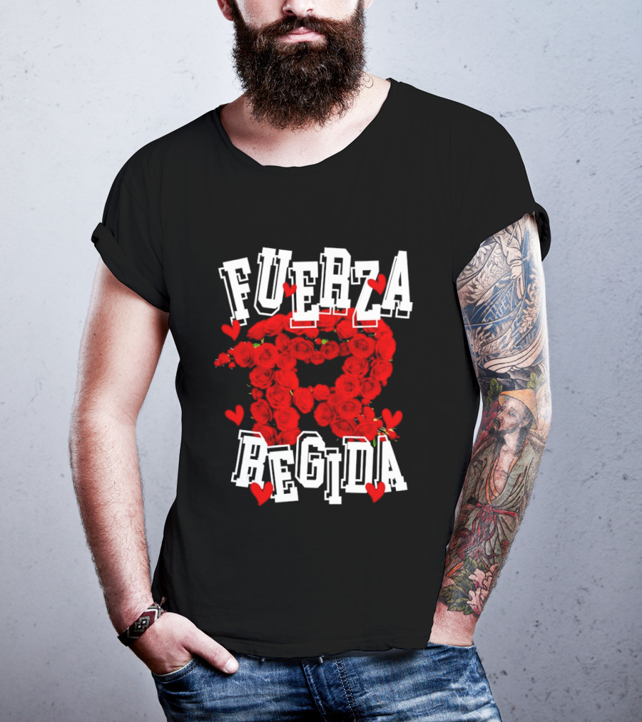 Fuerza Regida Red Rose Hearts T-Shirt
