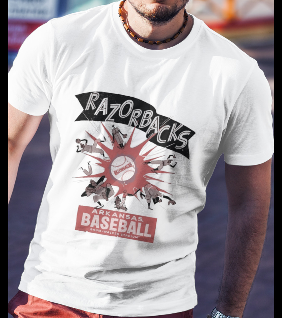 Razorbacks Arkansas Baseball The Strike Baum Walker Stadium T-Shirt