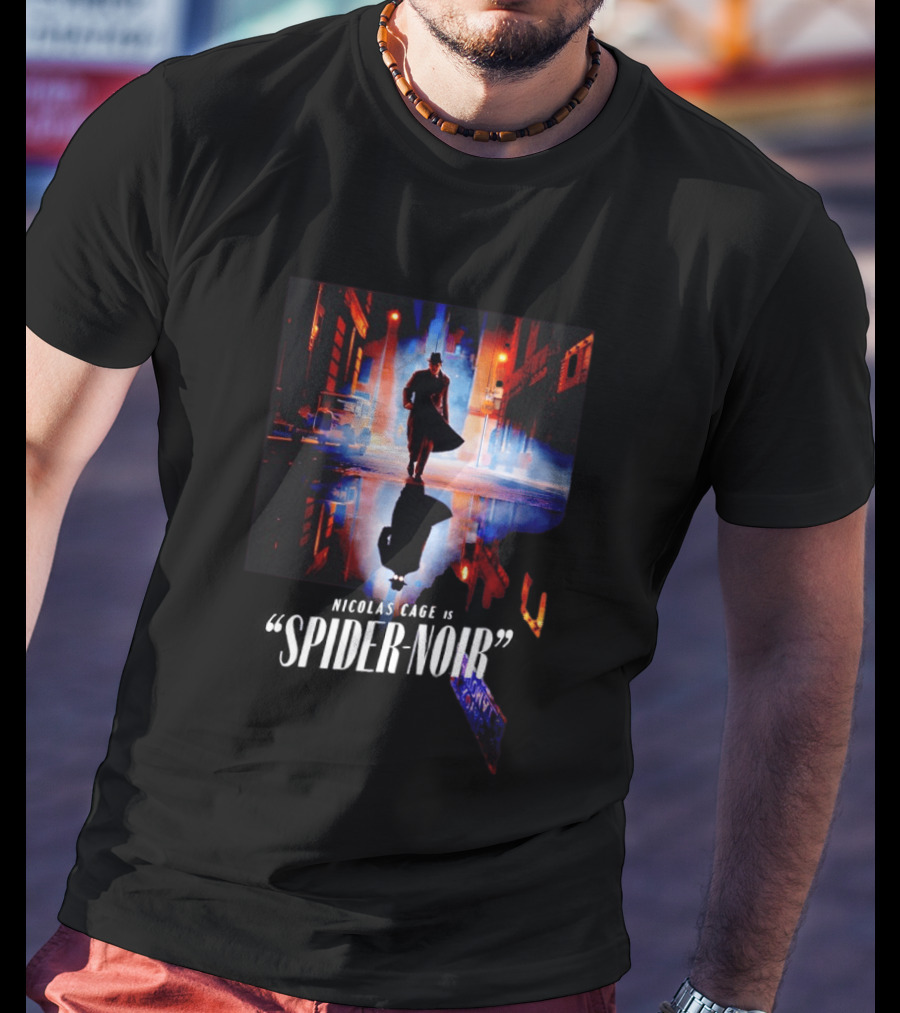 Marvel Spider Noir Nicolas Cage True Hue Full Color T-Shirt