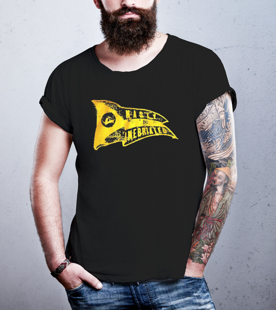 Nasty And Inebriated Pirate Flag Banner T-Shirt