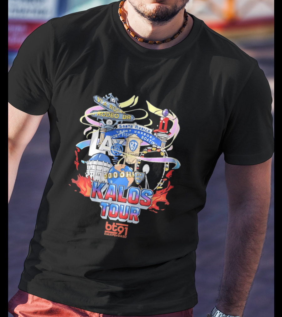 LA Kalos Tour Rodeo Drive Santa Monica Yacht Harbor 87 Vintage 90s 00ohh T-Shirt