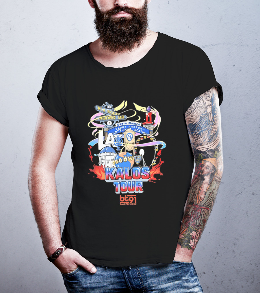 LA Kalos Tour Rodeo Drive Santa Monica Yacht Harbor 87 Vintage 90s 00ohh T-Shirt