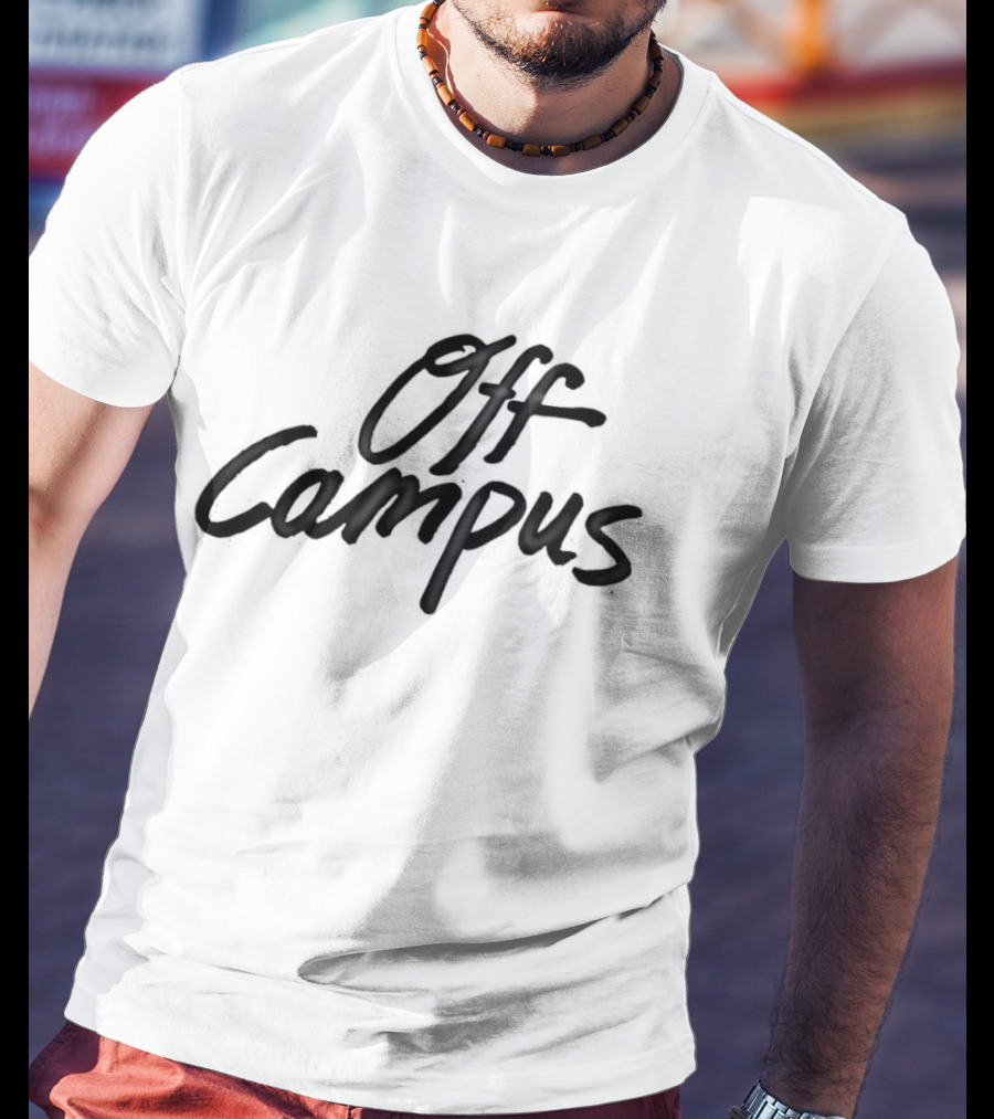 Off Campus Handwritten Black T-Shirt