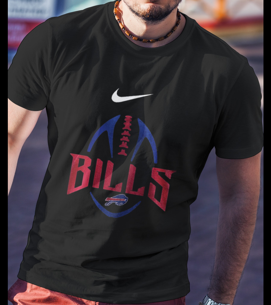 Buffalo Bills Nike Football Team Emblem With Drag Racing T-Shirt