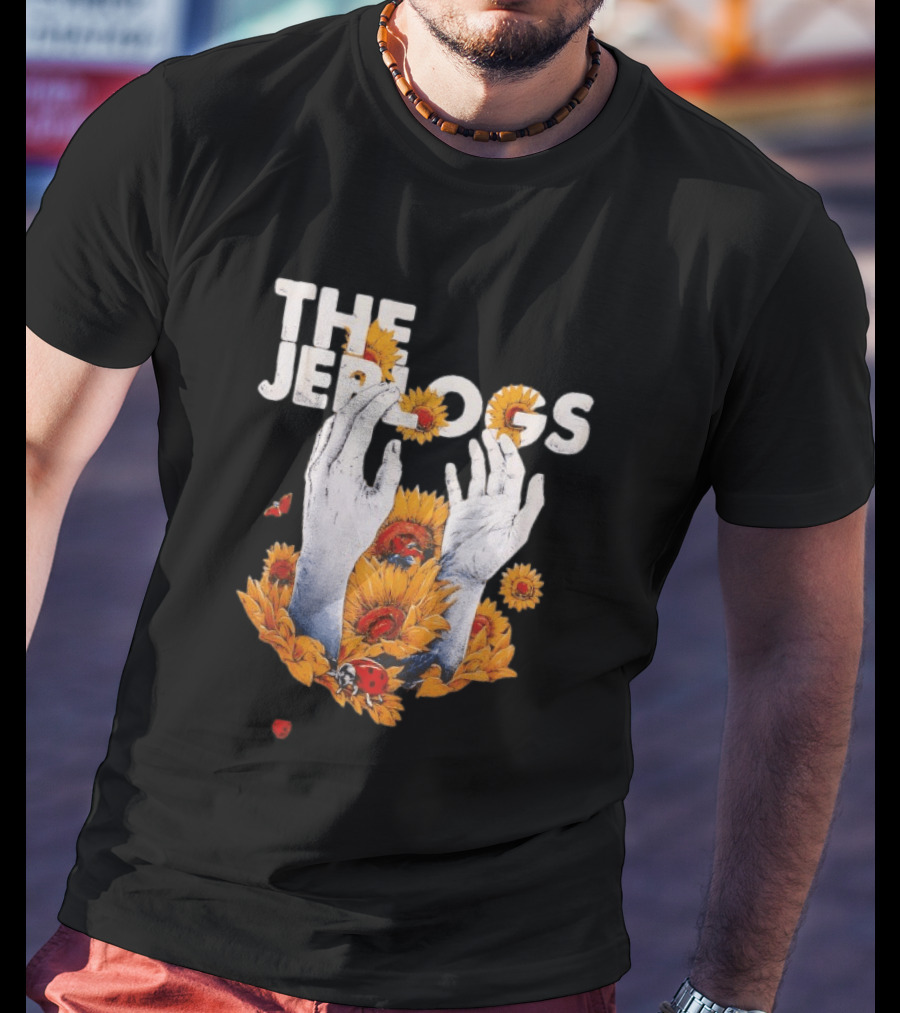 The Jep Logs Sunflowers And Ladybugs Blossoming Hands T-Shirt