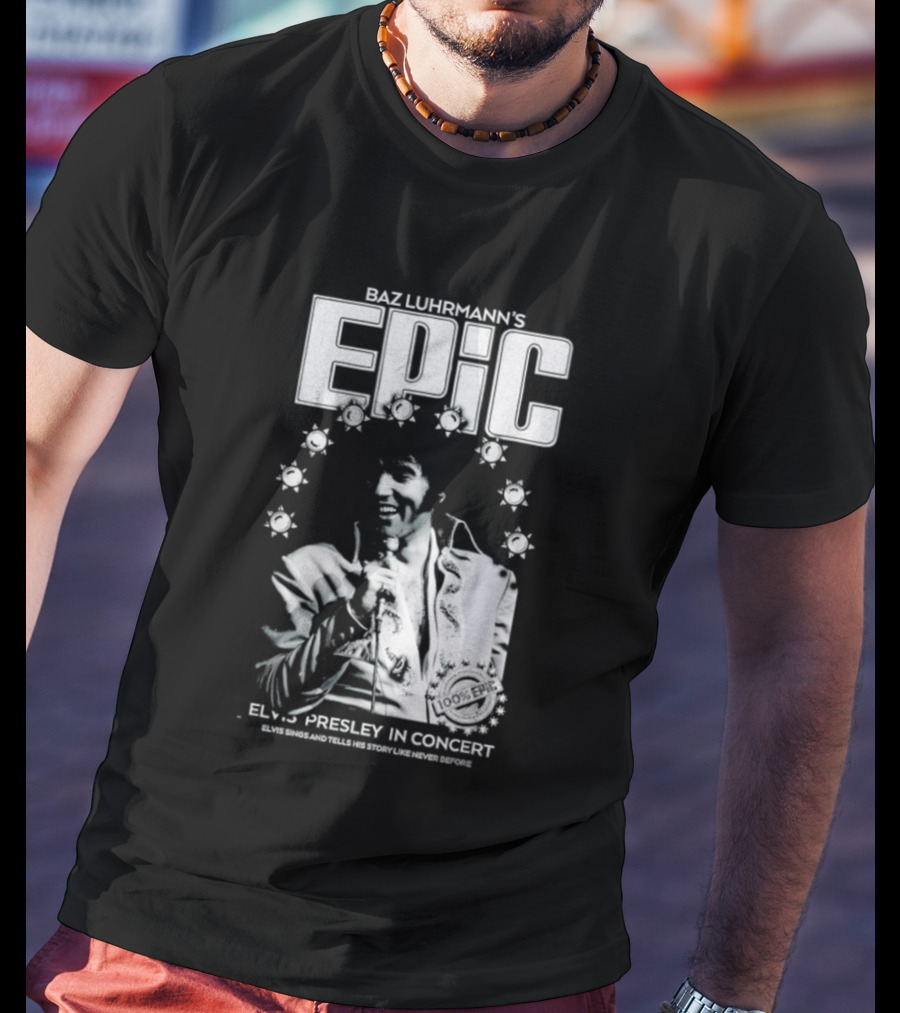 Elvis Presley Baz Luhrmann's Epic Legend In Black & White T-Shirt