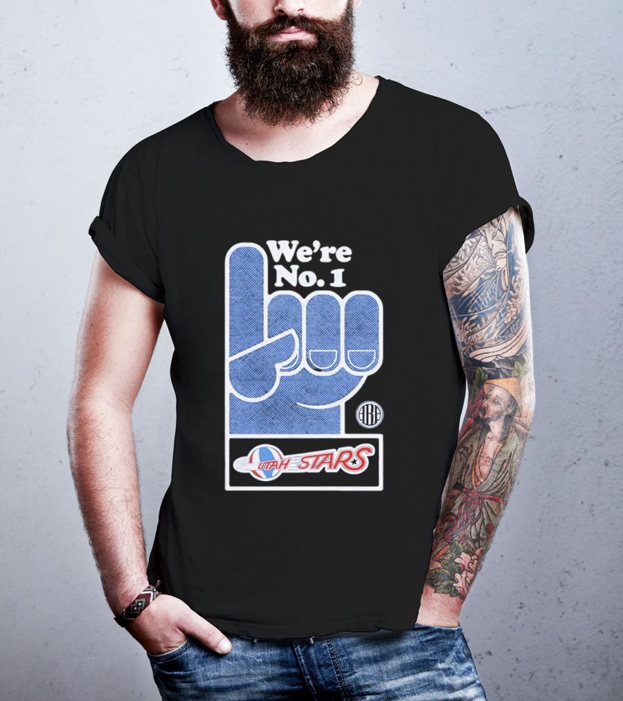 Utah Stars 1971 ABA Champs We're No 1 Foam Finger T-Shirt