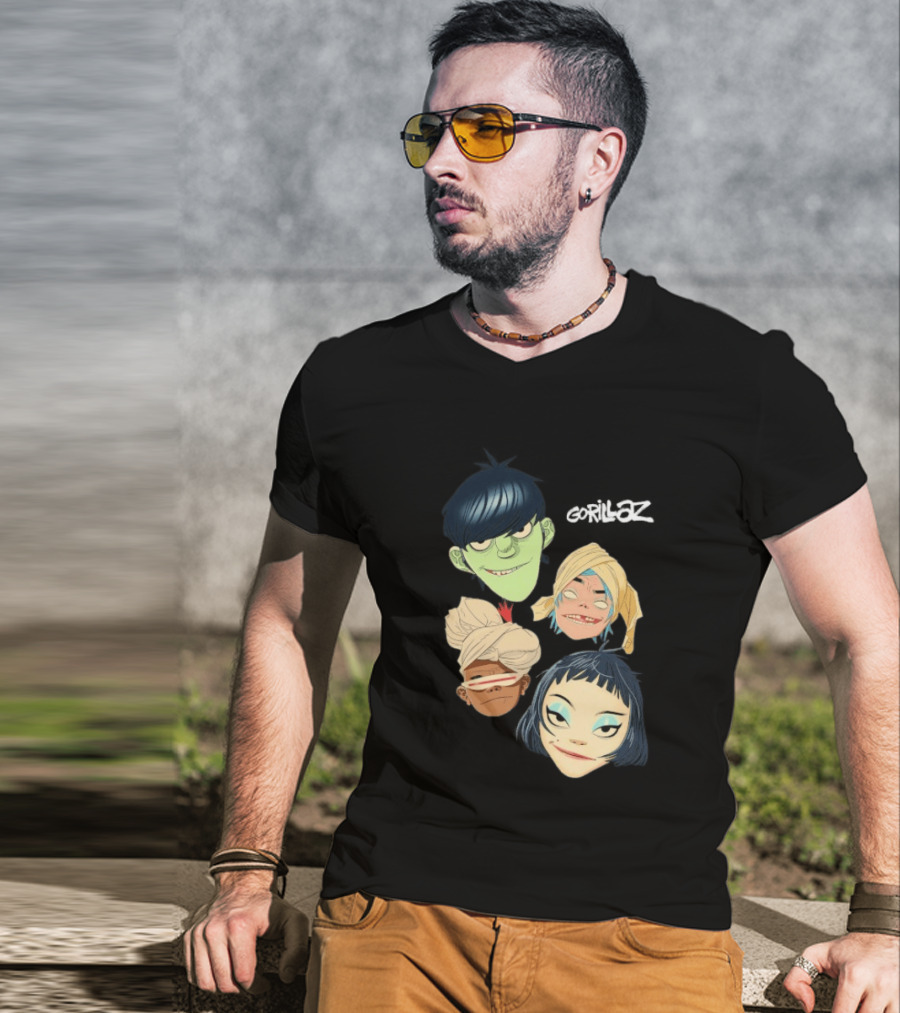 Gorillaz Band Characters The Mountain Heads T-Shirt