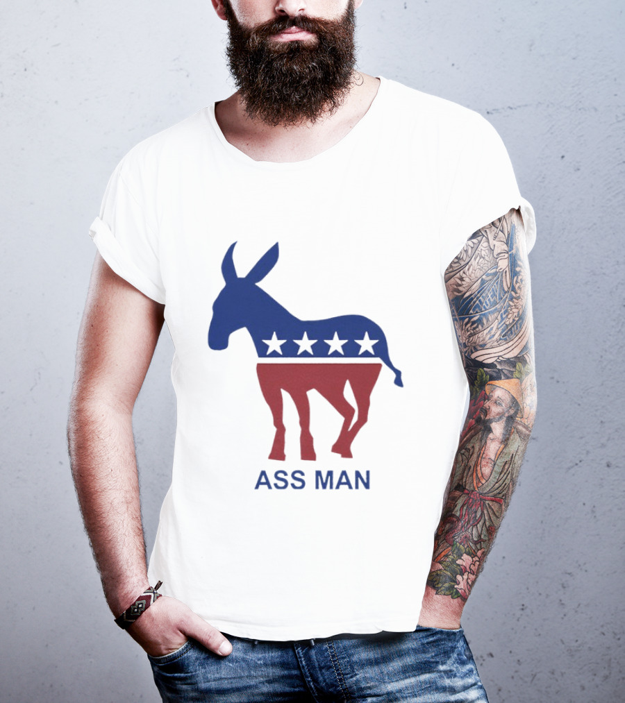 Ass Man Democratic Party Donkey Stars T-Shirt