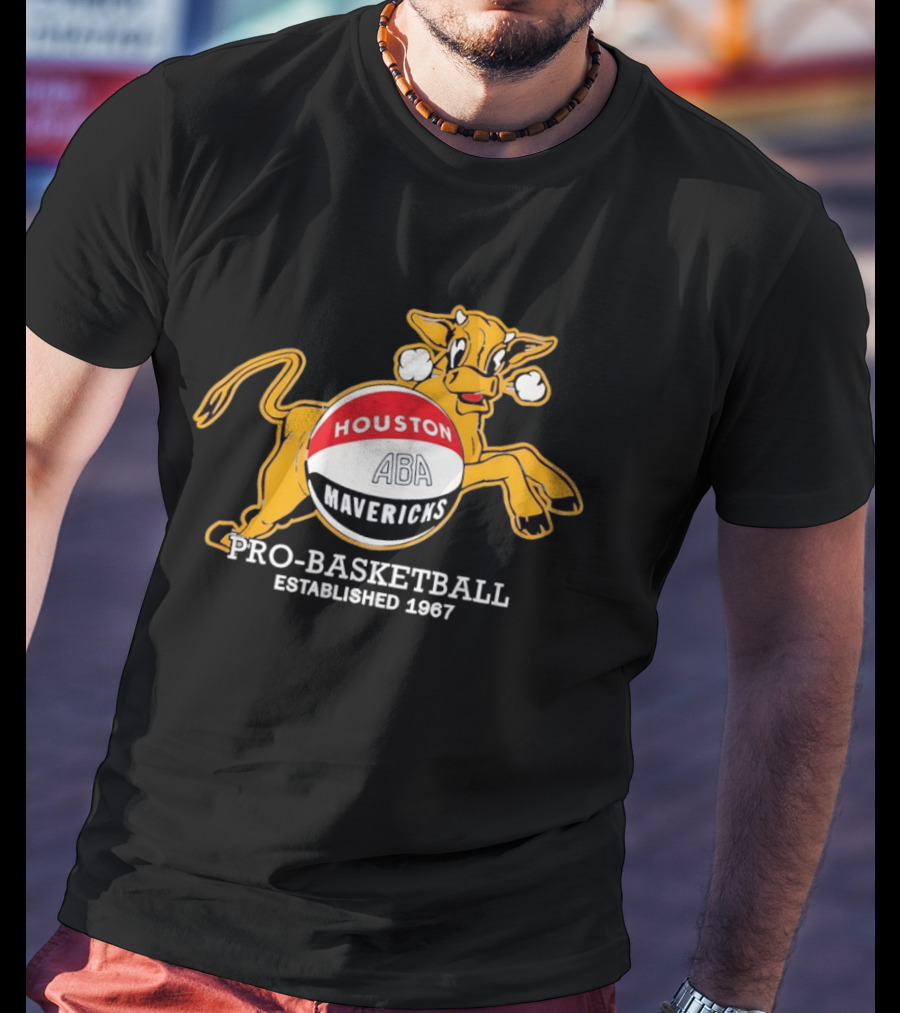 Houston Mavericks ABA Pro Basketball Established 1967 T-Shirt