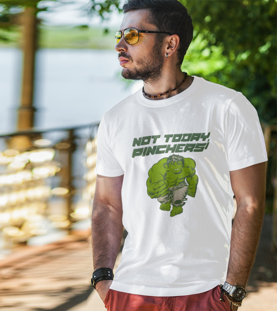 Not Today Pinchers Hulk Comic Style Hulk St Patrick's Day T-Shirt