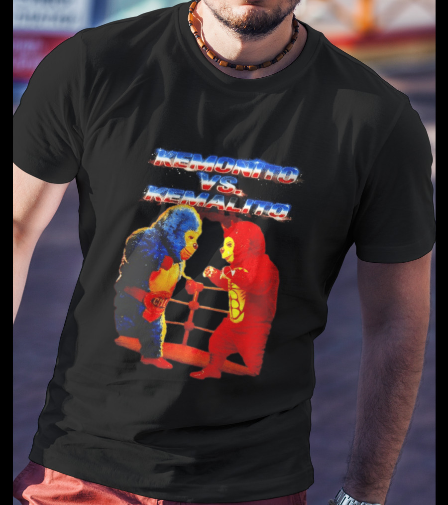 Kemonito Vs Kemalito Colorful Wrestling Showdown T-Shirt