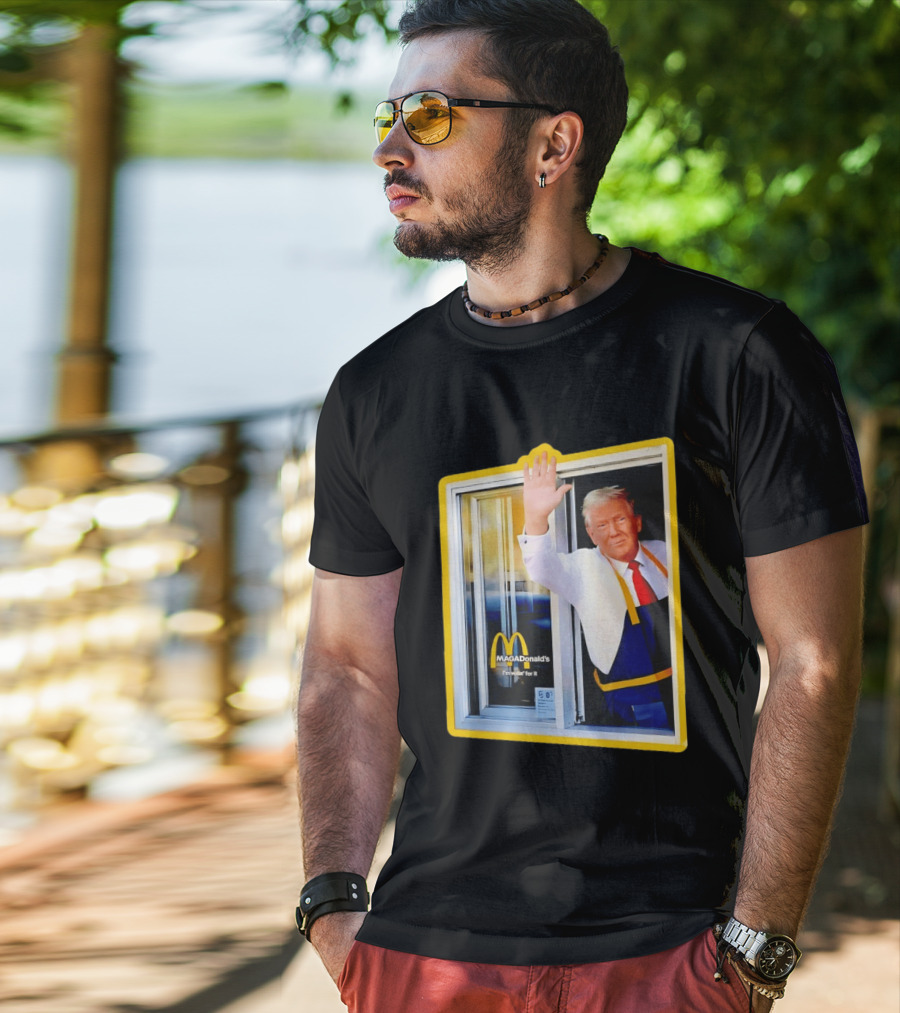 MAGA Donald's I'm Votin' For It Drive Thru Window Mockup T-Shirt