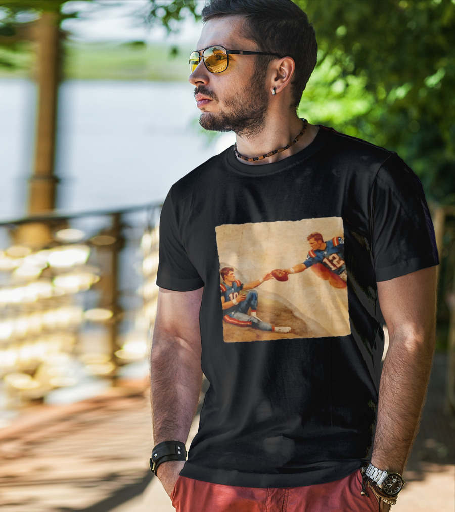New England Patriots Tom Brady Drake Maye Meme Football T-Shirt