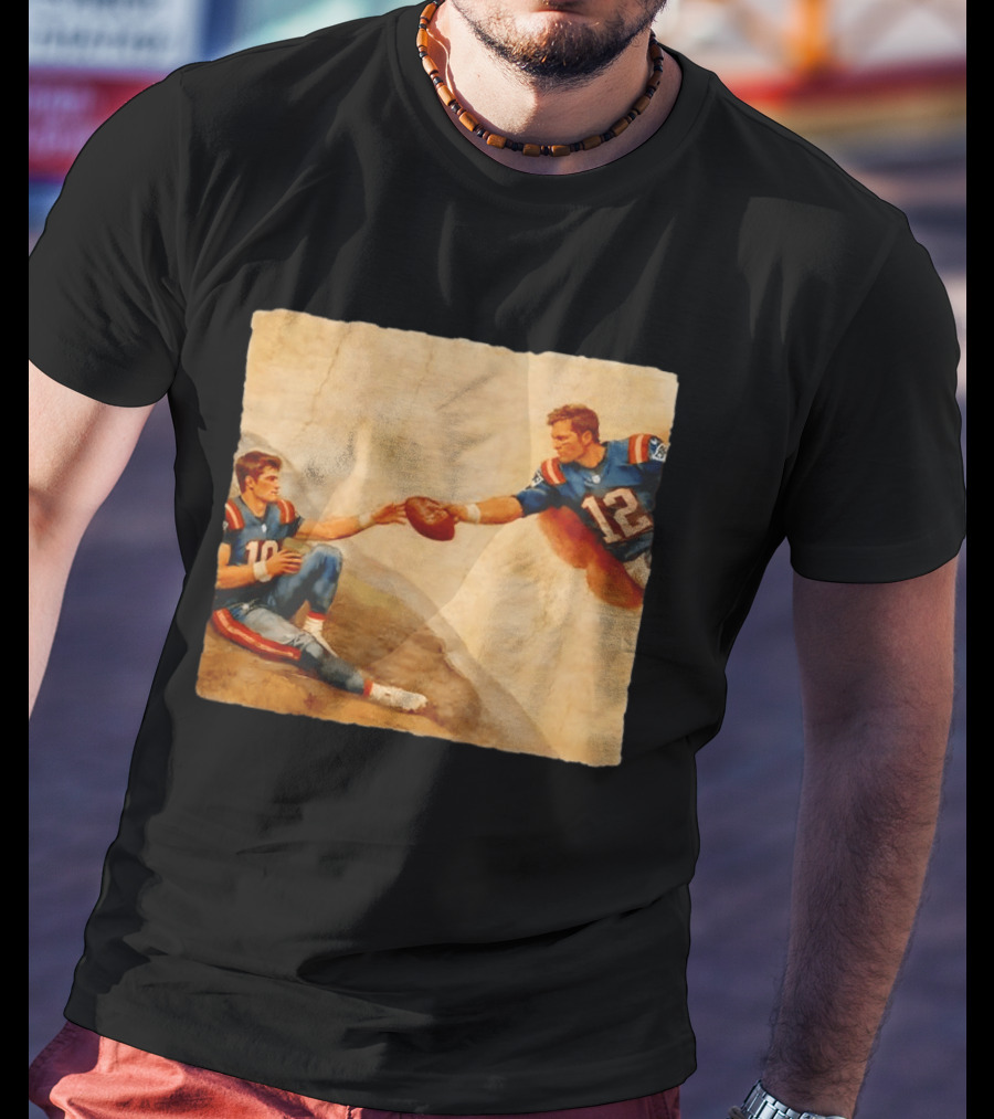 New England Patriots Tom Brady Drake Maye Meme Football T-Shirt