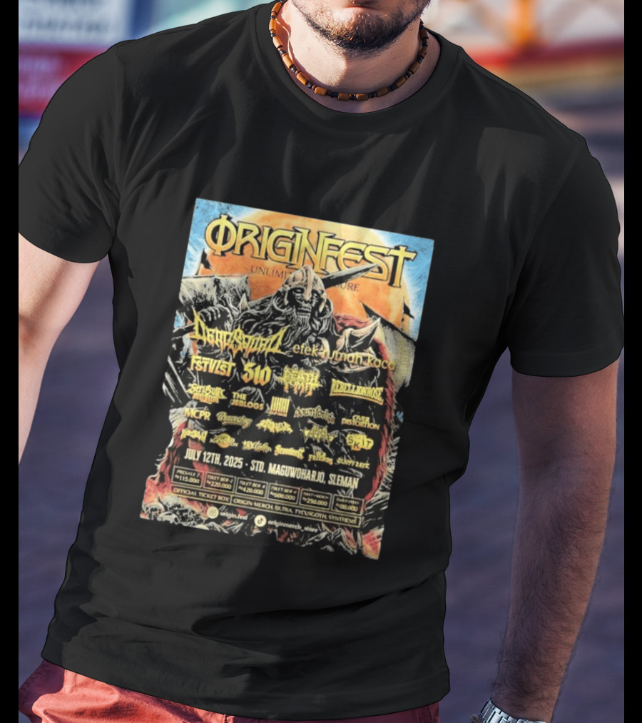 Origin Fest Unlimited Pressure 2025 Dragon Spirit July 12 Sleman Maguwoharjo Stadium T-Shirt