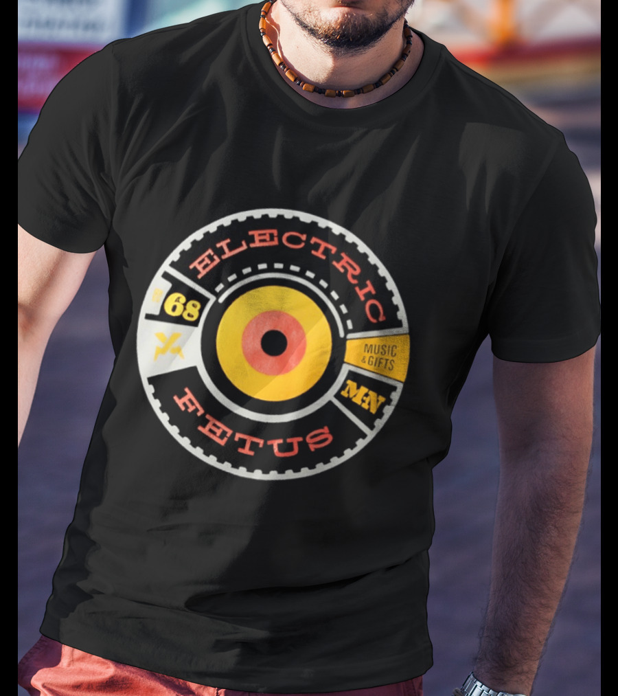 Electric Fetus Minneapolis Music Gifts Est 68 Vinyl Record T-Shirt