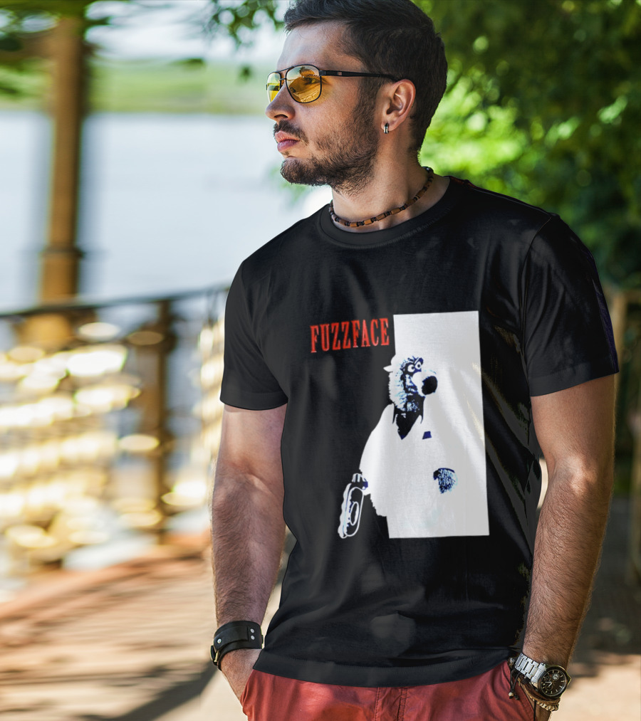 Fuzz Face Muppet Holding Hair Dryer T-Shirt