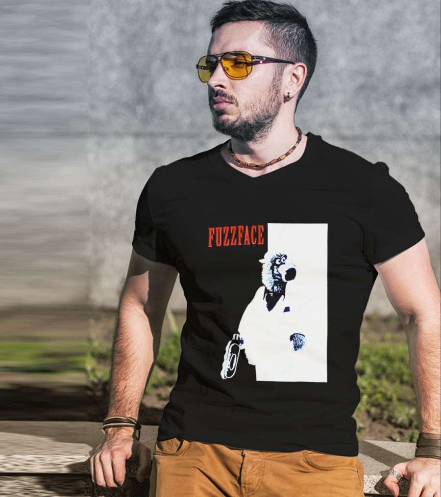 Fuzz Face Muppet Holding Hair Dryer T-Shirt