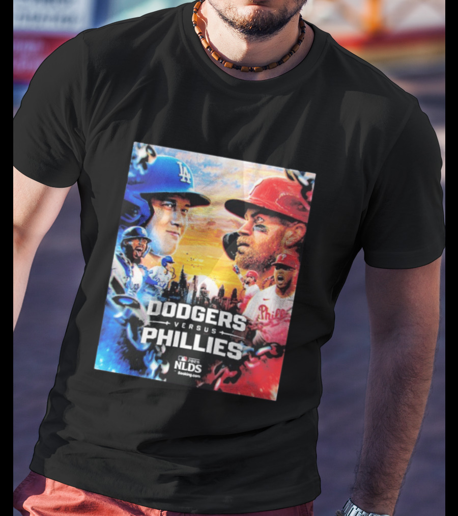 Los Angeles Dodgers Versus Philadelphia Phillies 2025 MLB NLDS Epic Showdown T-Shirt