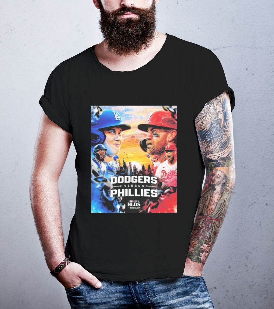 Los Angeles Dodgers Versus Philadelphia Phillies 2025 MLB NLDS Epic Showdown T-Shirt