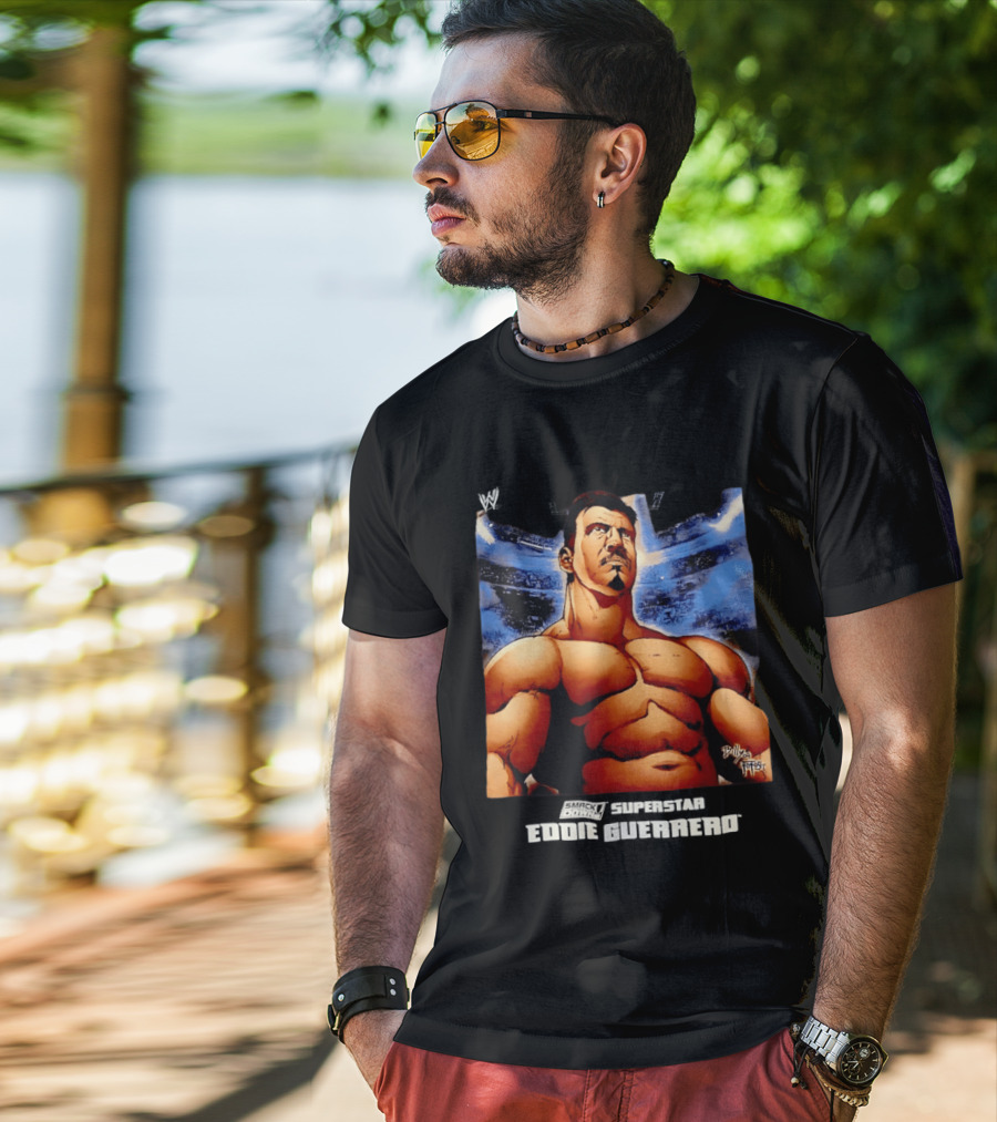 Eddie Guerrero WWE Superstar Bold Cartoon Illustration By Artist Billy Martinez T-Shirt