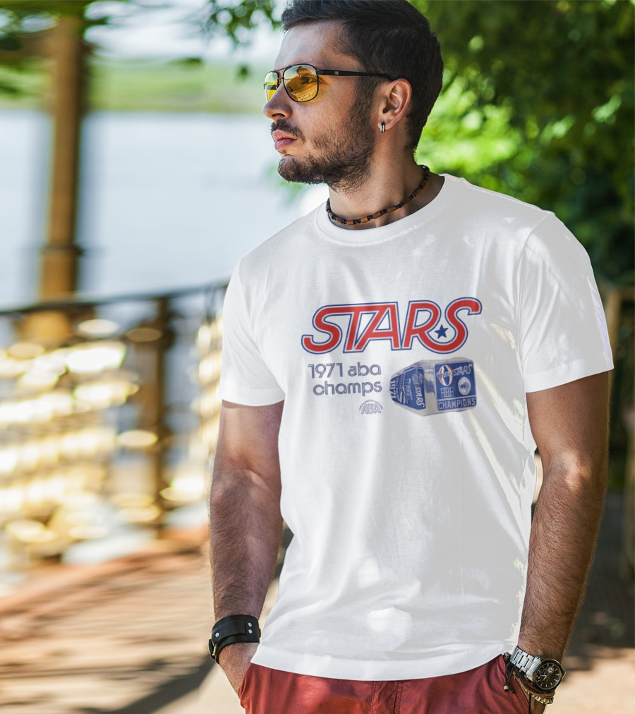 Utah Stars 1971 ABA Champions Retro Style Basketball T-Shirt