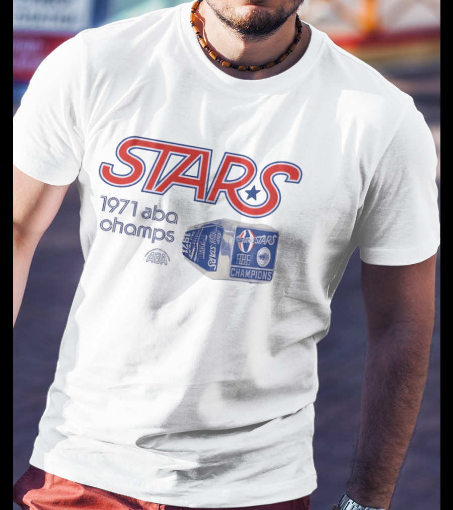 Utah Stars 1971 ABA Champions Retro Style Basketball T-Shirt