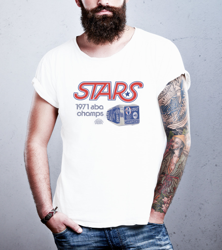 Utah Stars 1971 ABA Champions Retro Style Basketball T-Shirt