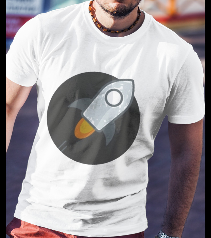 Stellar Rocket Cryptocurrency Digital Spacecraft T-Shirt