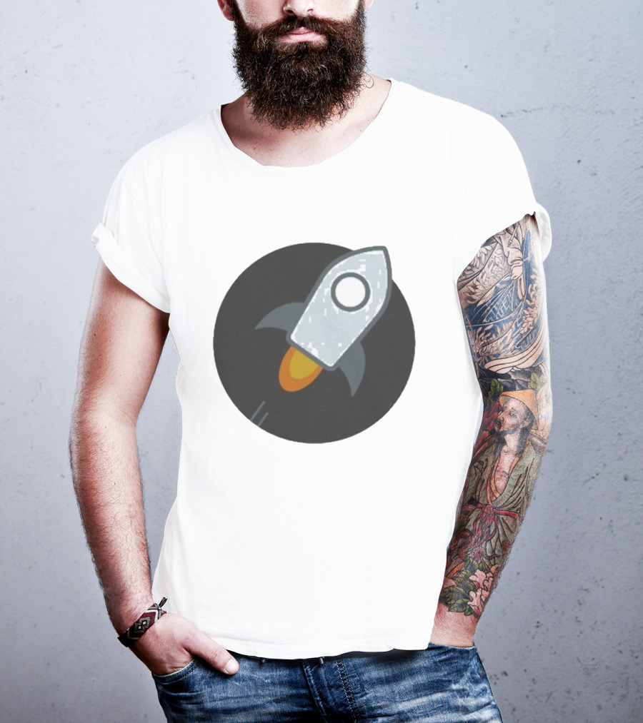 Stellar Rocket Cryptocurrency Digital Spacecraft T-Shirt