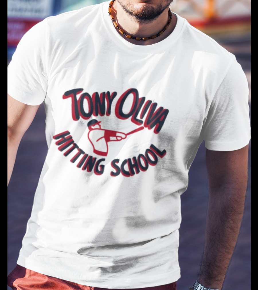Tony Oliva Hitting School Baseball Iconic Swing T-Shirt