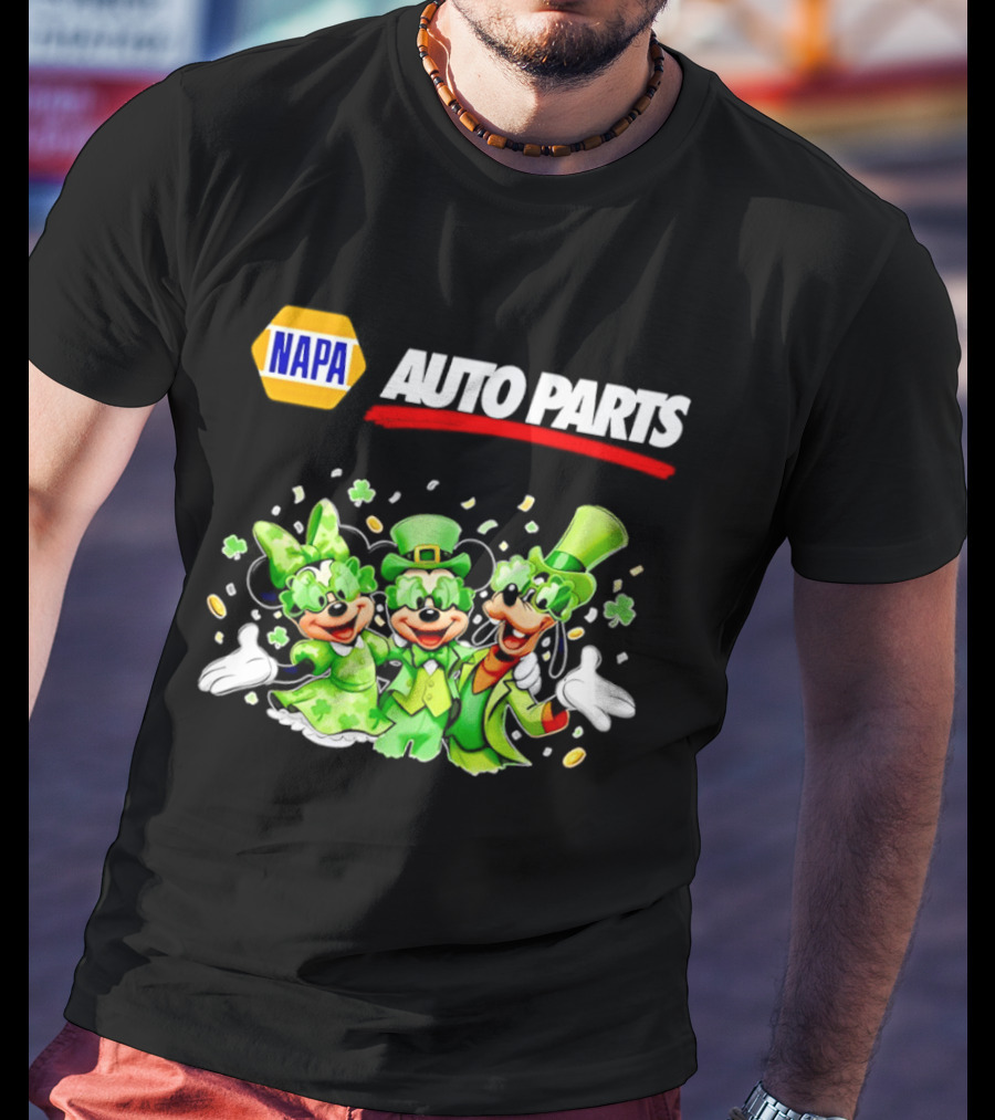 NAPA Auto Parts Mickey Mouse St Patrick's Day T-Shirt
